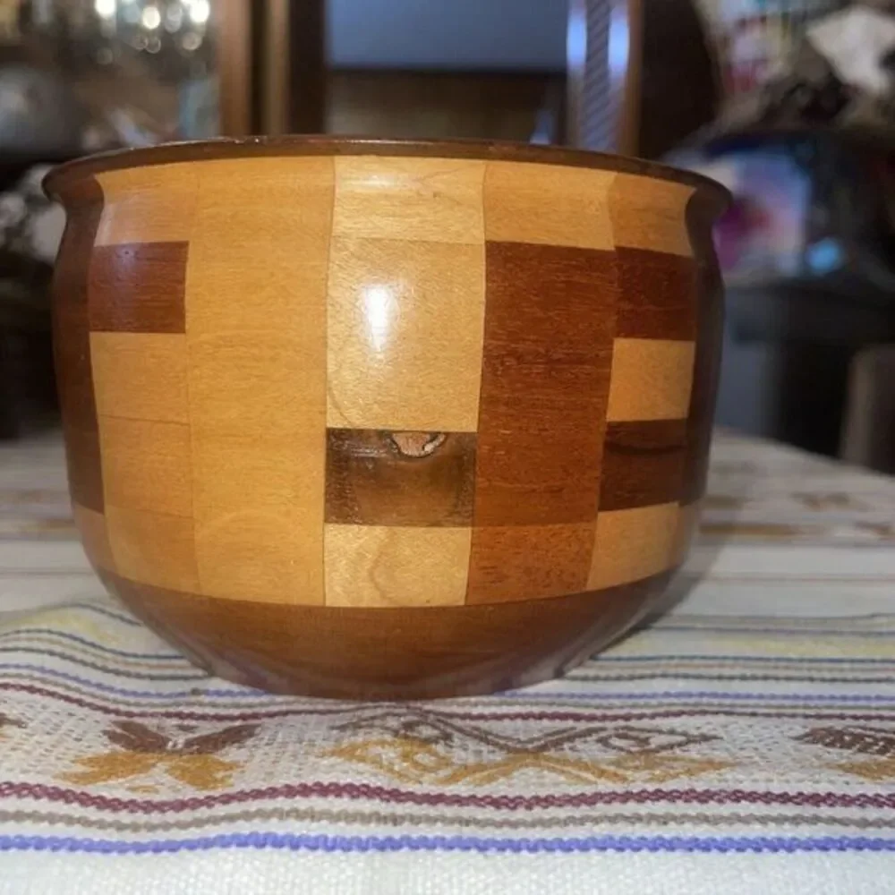 Vintage Natural Wooden‎ Patchwork Inlay 5x3